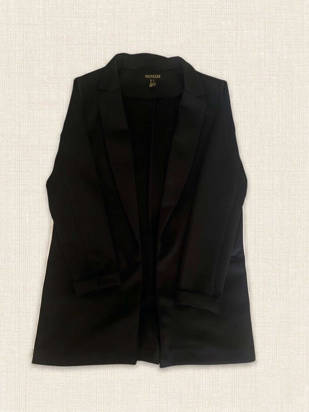 Revamped Black Tailored Longline Blazer